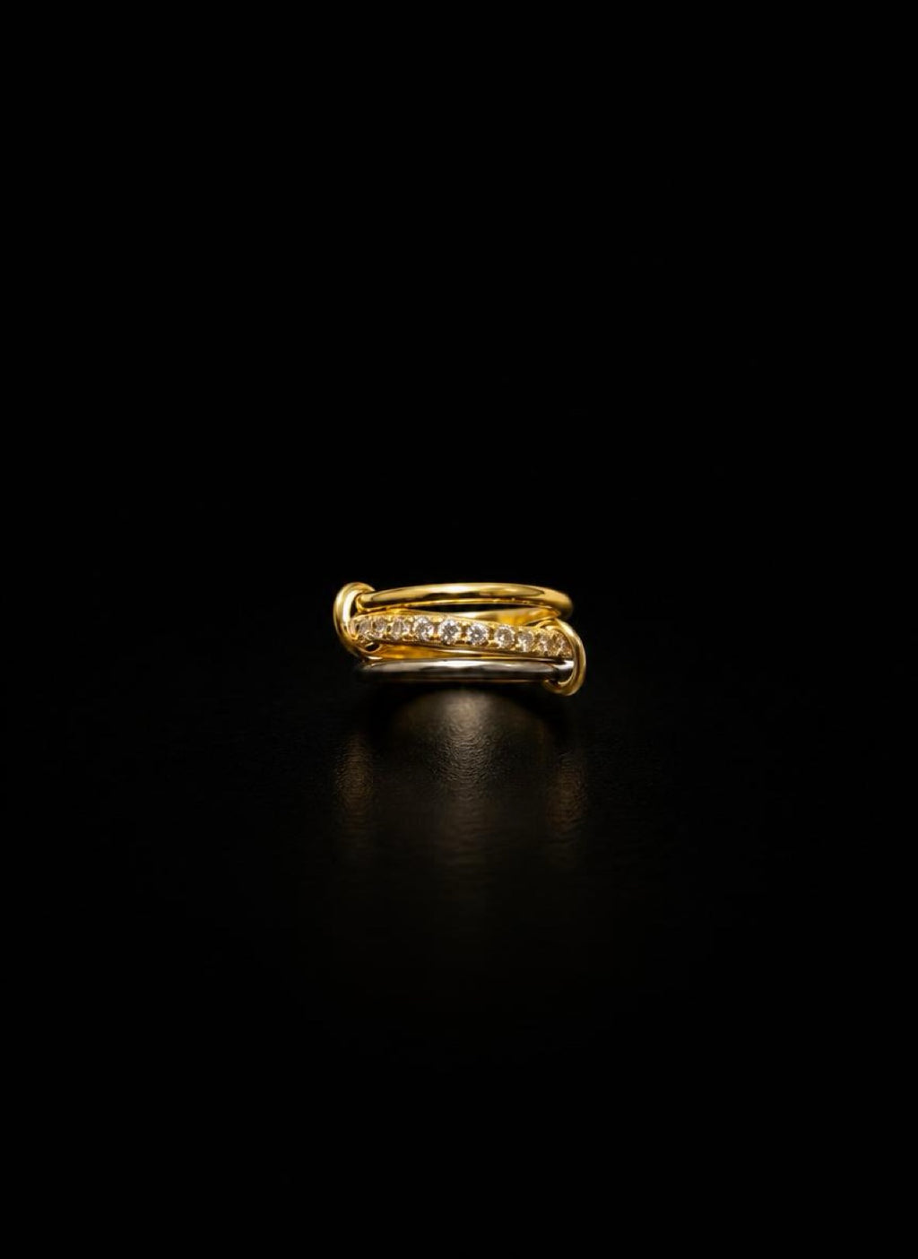 The Day and Night stack rings by Oro and Plata