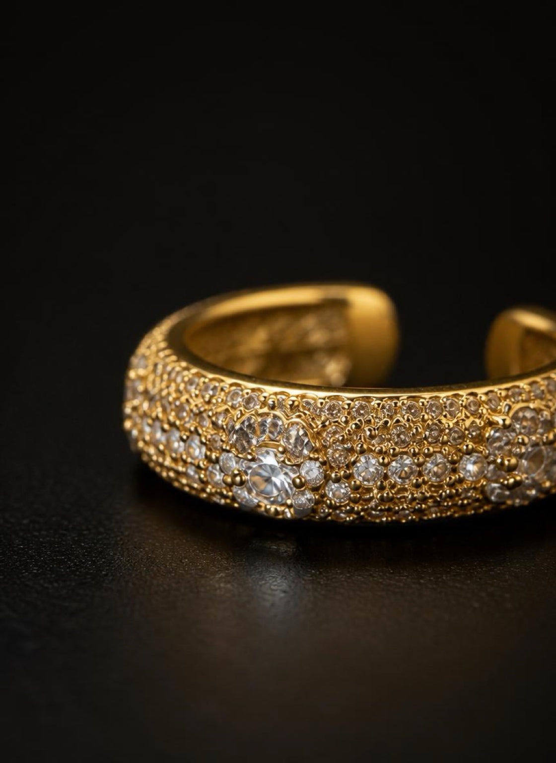 The Golden Cluster ring detail view