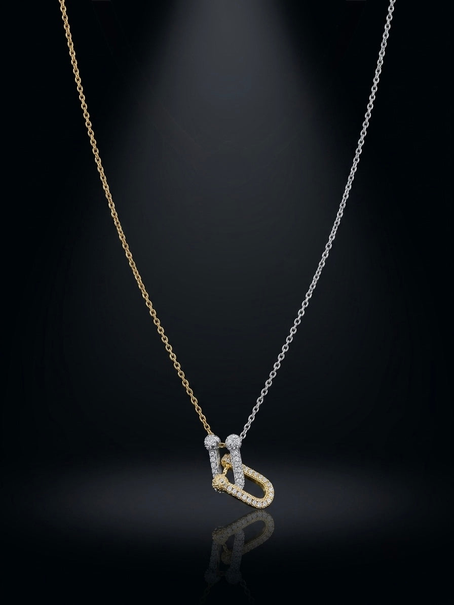 The Duet necklace styled view