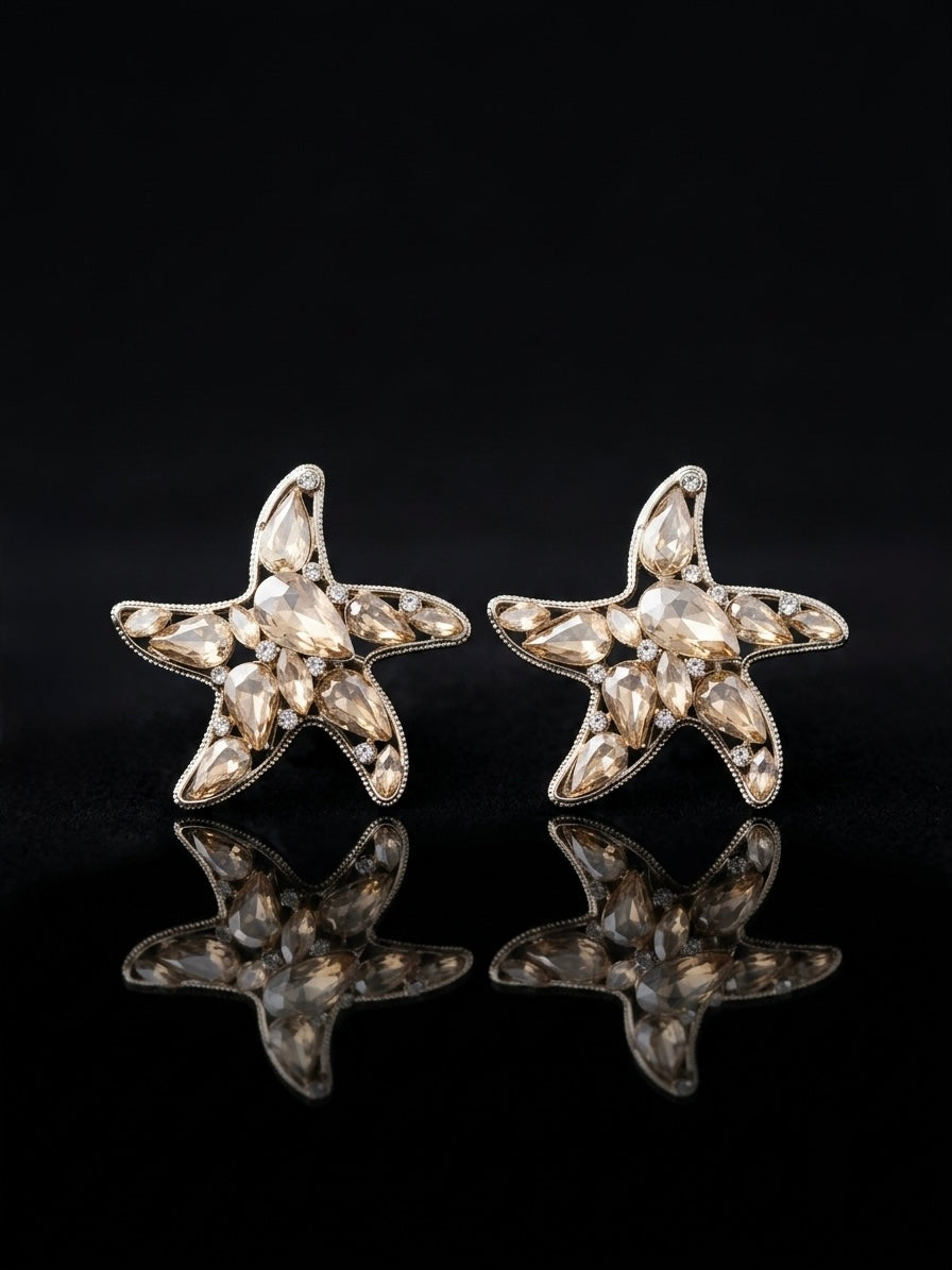 The Stella earrings styled view